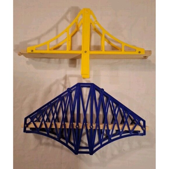 8 Thomas Compatible Wooden Railroad Train Bridge Lot Suspension W 13 Blocks READ - Picture 6 of 11